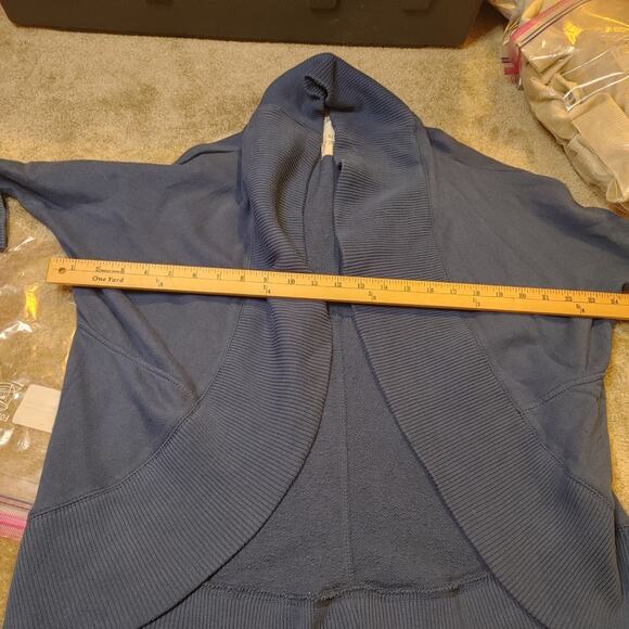 Aeropostale Size S/M Small Medium Medium Blue 100% Cotton Open Cardigan Duster - Picture 5 of 9